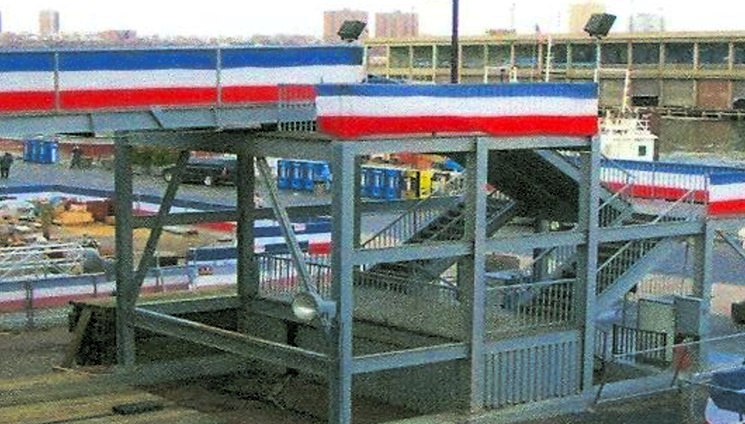 Stair Rails for the Intrepid in NY Harbour